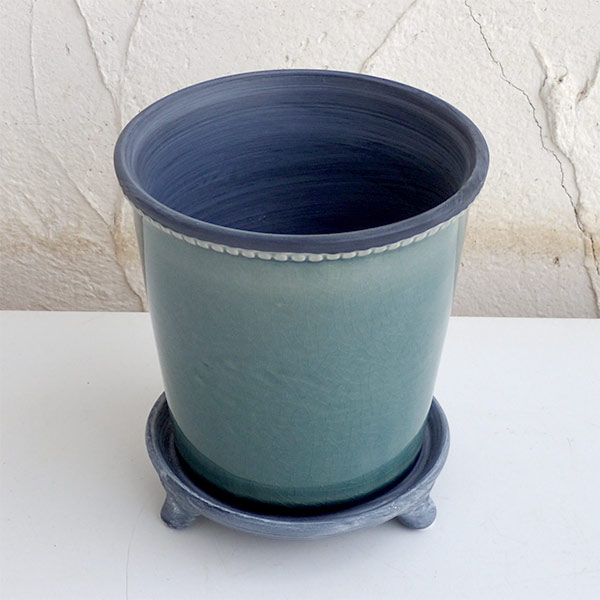 グレーズポット：GP-13　ヒスイ（直径13cm）