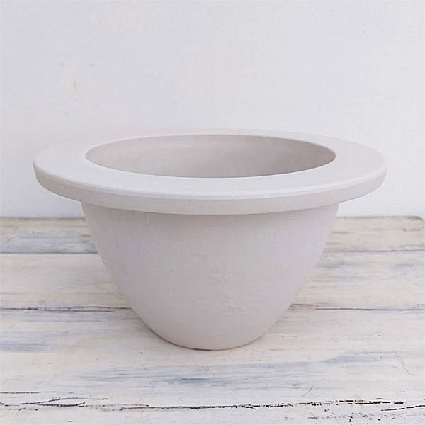 樹脂製鉢カバー・シティブレードSS ホワイト（底穴無し）・直径19cm