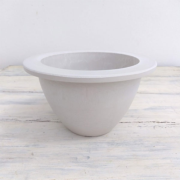 樹脂製鉢カバー・シティブレードXS ホワイト（底穴無し）・直径13.5cm