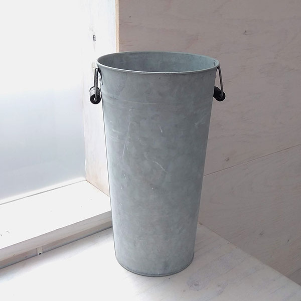 エッシャーデザイン：オールドジンク・両取っ手付き深バケツL高さ30cm  OZ33