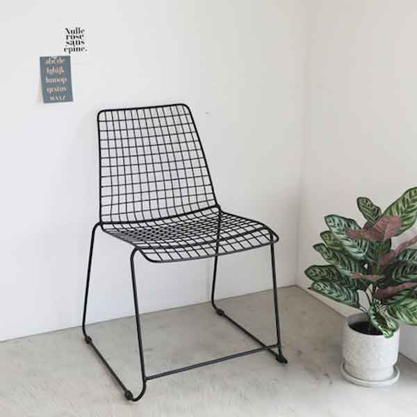 ワイヤーチェア black（NV-11）