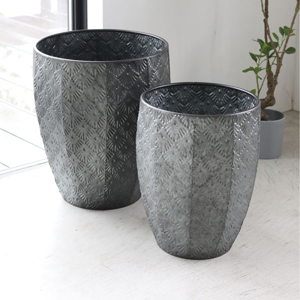 スケル・ラウンドポット 2点セット（BW-03）