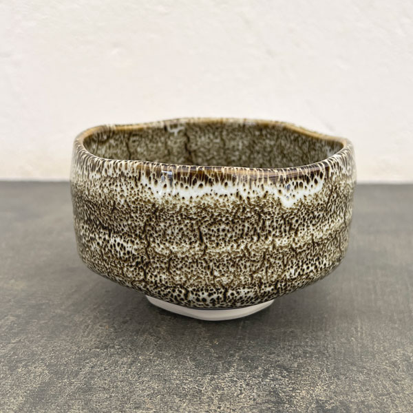 リキュウ ポット:TENMOKU白/Mサイズ(直径約11.0cm、高さ約6.7cm)