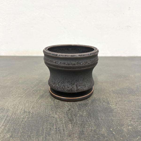 アロイ ポット アンド ソーサー：Sサイズ（直径9.0cm、高さ7.3cm）