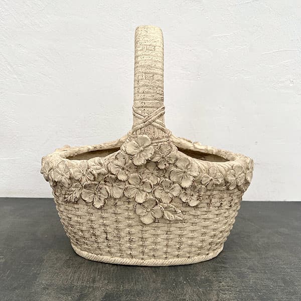 エリーゼバスケット1ハンドルIV アイボリー/幅34.5cm(GFB465IV)