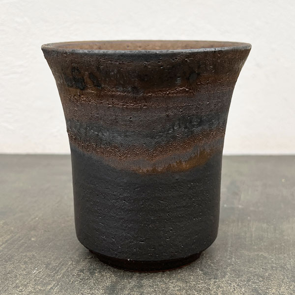 信楽焼き：金彩切立 3.5号（直径約11cm）