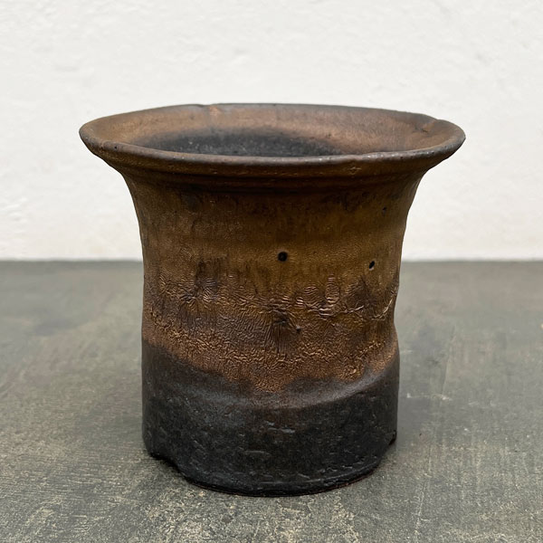 信楽焼き：金彩セッコク 3号（直径約9.5cm）