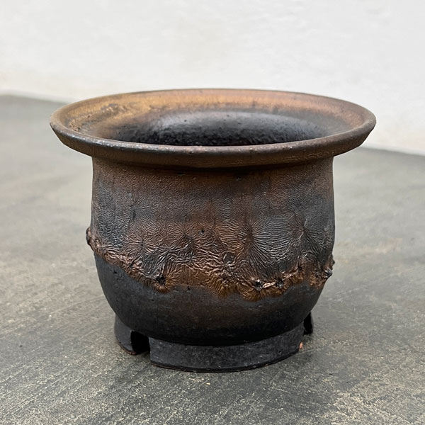 信楽焼き：金彩エン付 3.5号（直径約11cm）