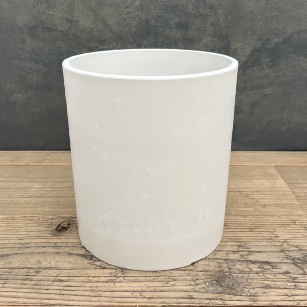 樹脂製鉢カバー・シティPRO　LサイズWT（ホワイト）／直径23cm・穴無し