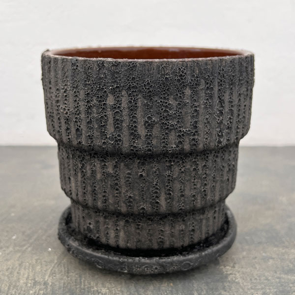 ソル:ラインL グレー4441(直径14cm)・皿付