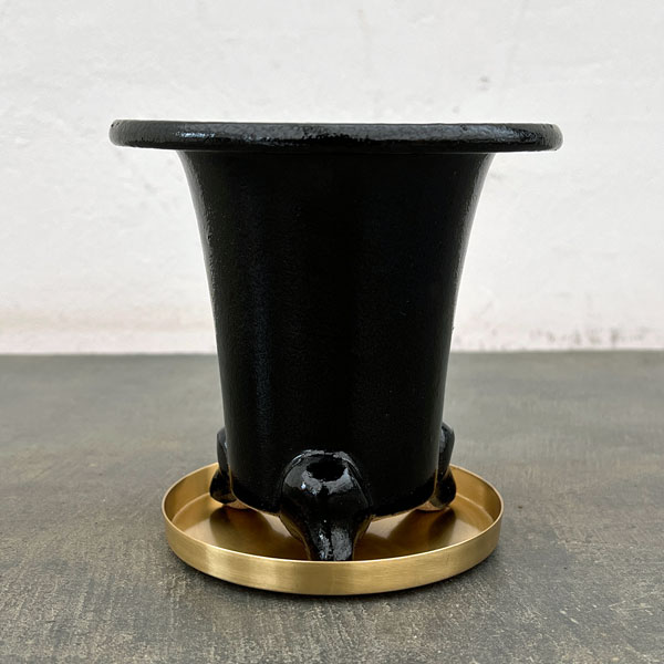 RAKU プランター O-85（直径約12.5cm）・受け皿付き