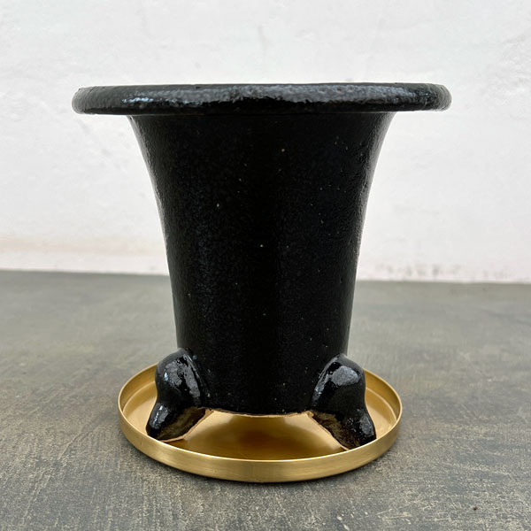 RAKU プランター O-95（直径約14cm）・受け皿付き