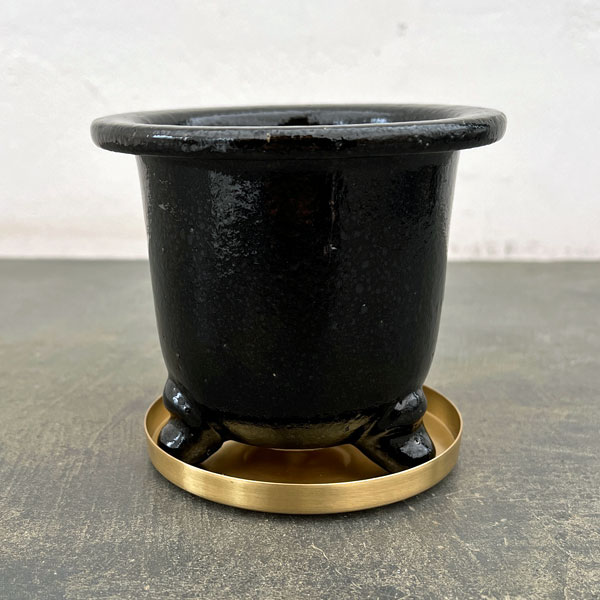 RAKU プランター K-95（直径約12.5cm）・受け皿付き