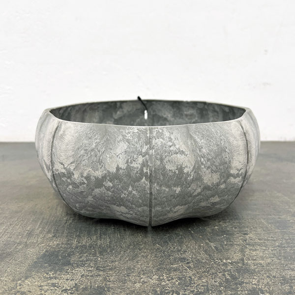 Sen シリーズ：ローリーポット 丸・浅型 Mサイズ（直径21.8cm）グレー