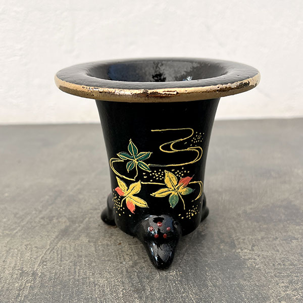 オモト鉢：錦鉢　紅葉【260121】／外径10.8cm（内径7.5cm）