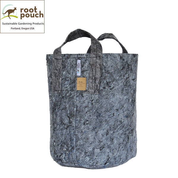 ルーツポーチ：グレー6ガロン・持手あり（幅=直径29cm、高さ36cm） 10個セット