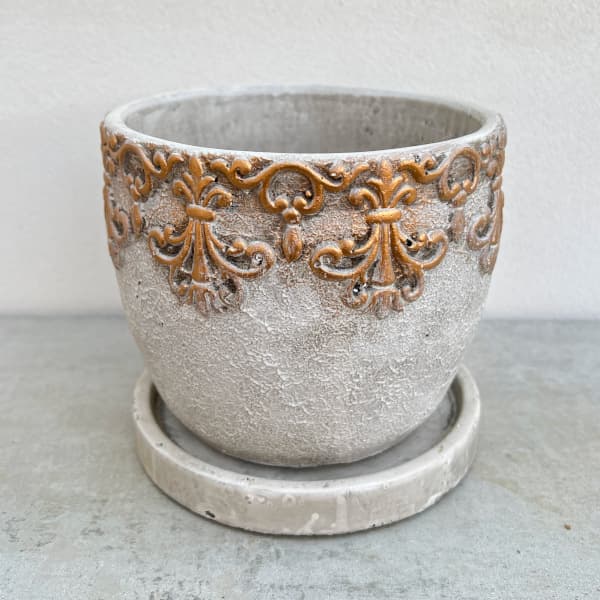 アラベスク・ラウンドポット　（QO-10） 4個セット