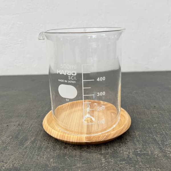 HARIO ビーカーの穴あき鉢 500ml 鉢皿付き（適応号数3号、直径9.2cm、高さ12.1cm）