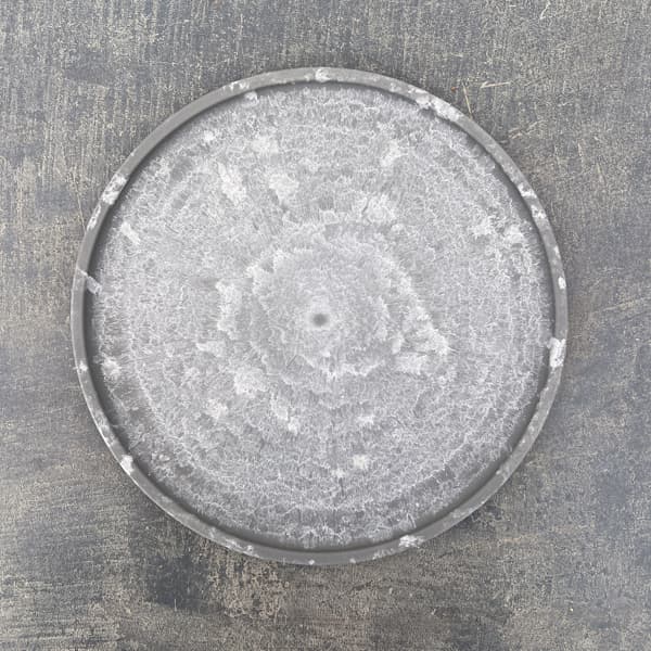 Sen シリーズ：プレート 丸 Lサイズ（直径22.9cm）グレー