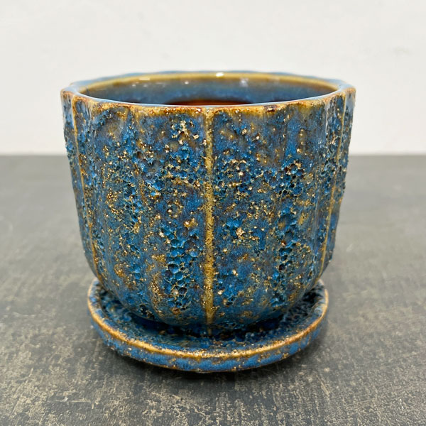 ソル：ポストM　ブルー4620（直径11cm）・皿付