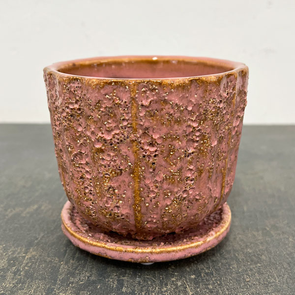 ソル：ポストM　ピンク4623（直径11cm）・皿付