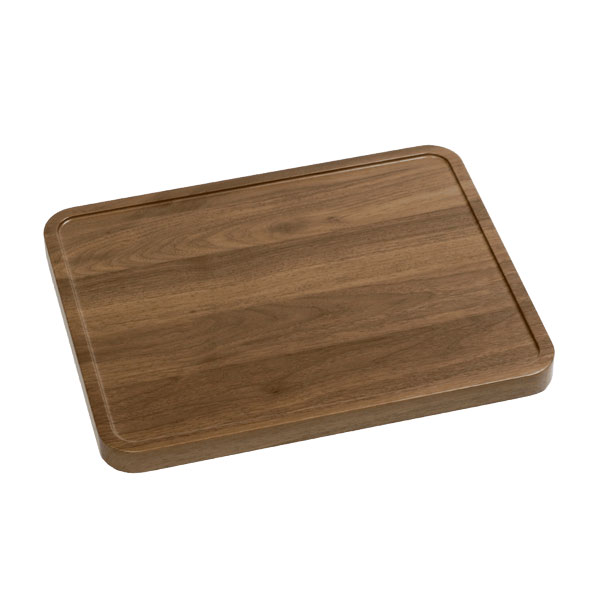 [送料無料]天然素材調のマルチトレー（キャスター付） 角型40cm　ウォルナット（TR-CS-400BRN）