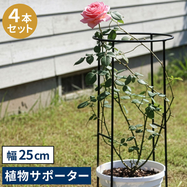 [送料無料]アイアン製植物サポーター （幅25）4本セット （IF-N0049-4P）