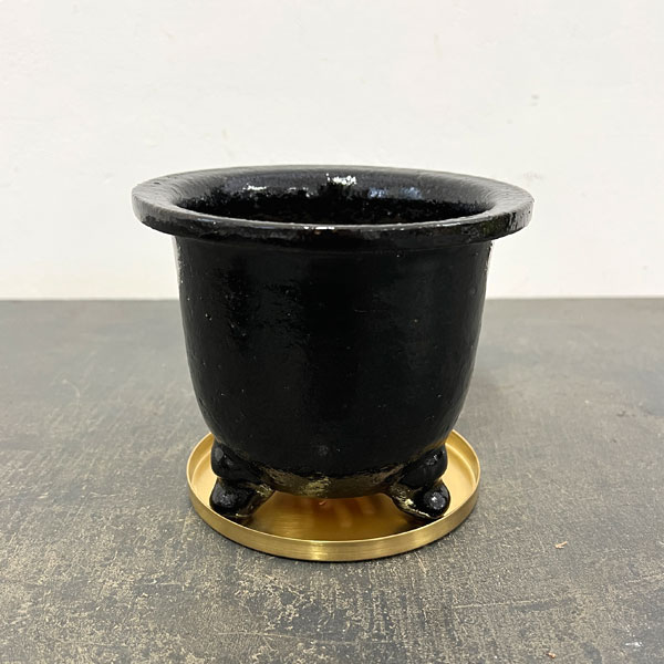 RAKU プランター K-105（直径約14cm）・受け皿付き