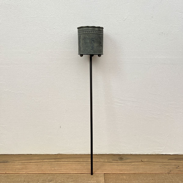 ブリキガーデンピック ラウンドポット（長さ55cm）（BAGG1005）