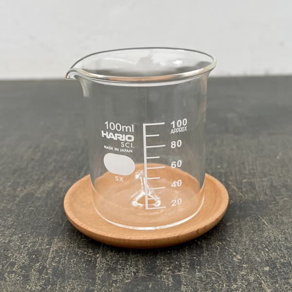 HARIO ビーカーの穴あき鉢 100ml 鉢皿付き（適応号数1.5～2号、直径55cm、高さ73cm）