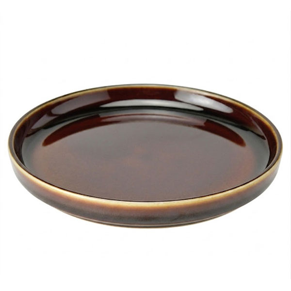 [ギフトに]盆栽用受け皿：丸型　茶色