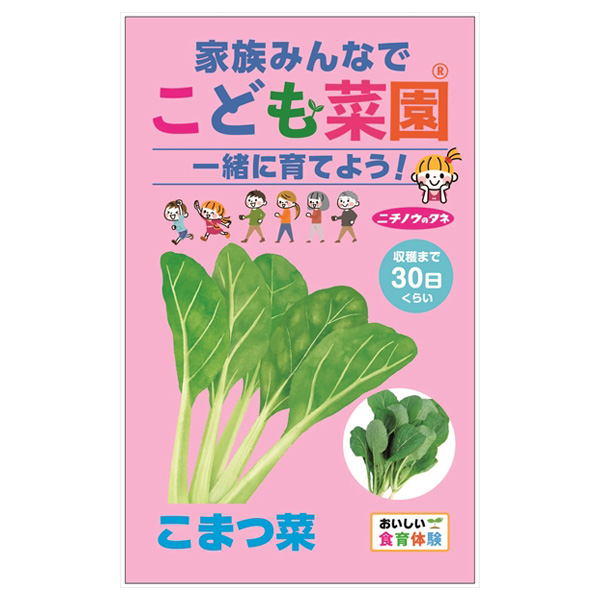 コマツナ：こども菜園(R)（こまつ菜） 3袋セット[野菜のタネ　通年まき]