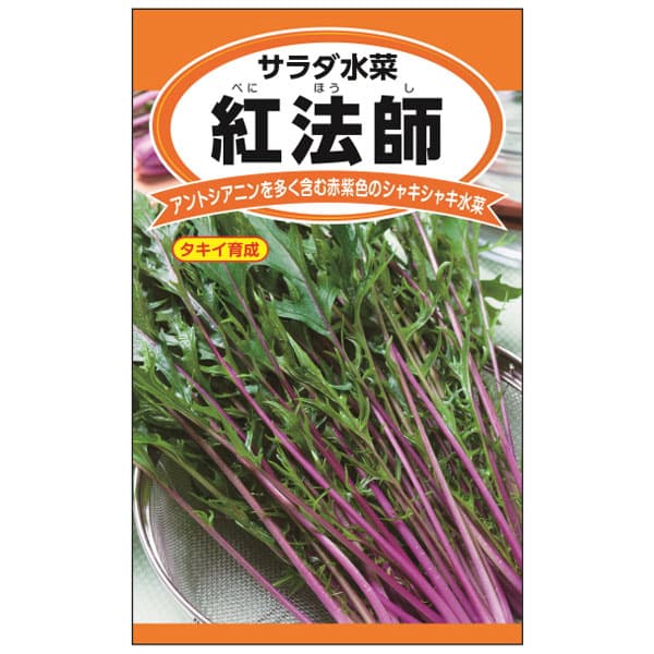 サラダ水菜：紅法師(べにほうし） 2袋セット[野菜タネ]