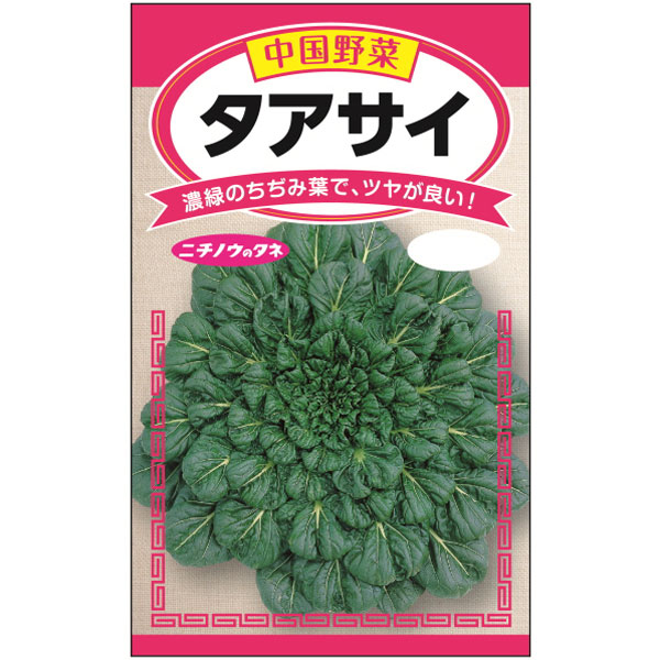 タアサイ 2袋セット[中国野菜　肉厚のちぢみ葉　野菜タネ]
