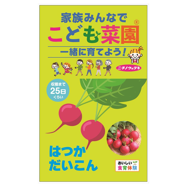 ダイコン：こども菜園(R)（二十日大根） 3袋セット[野菜のタネ　ハツカダイコン　周年まき]