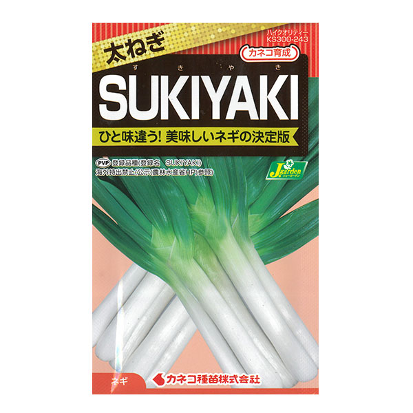 ネギ（太ねぎ・葱）種：SUKIYAKI（すきやき）* 2袋セット[タネ]