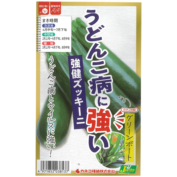 ズッキーニ：うどんこ病に強い 強健ズッキーニ グリーンボート1号[野菜タネ]* 2袋セット