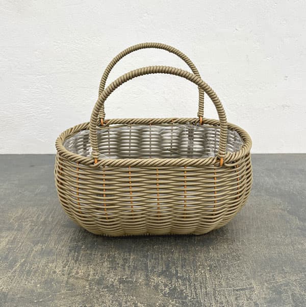 ガンセトハンドルバスケットSOL（KM906）幅25.5cm、高さ12.8cm