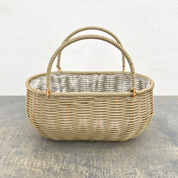 ガンセトハンドルバスケットMOL（KM907）幅26.5cm、高さ13.5cm