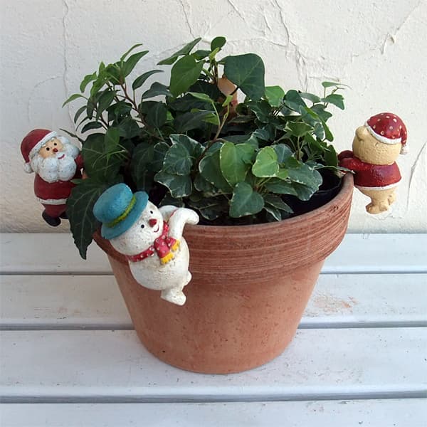 クリスマスオーナメント：ポットハンギング4個セット