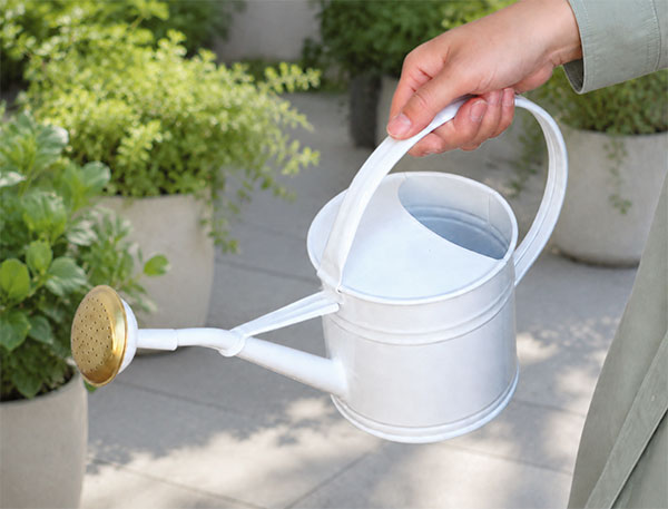 ブリキウォータリングカン1.5L(ホワイト) 63329