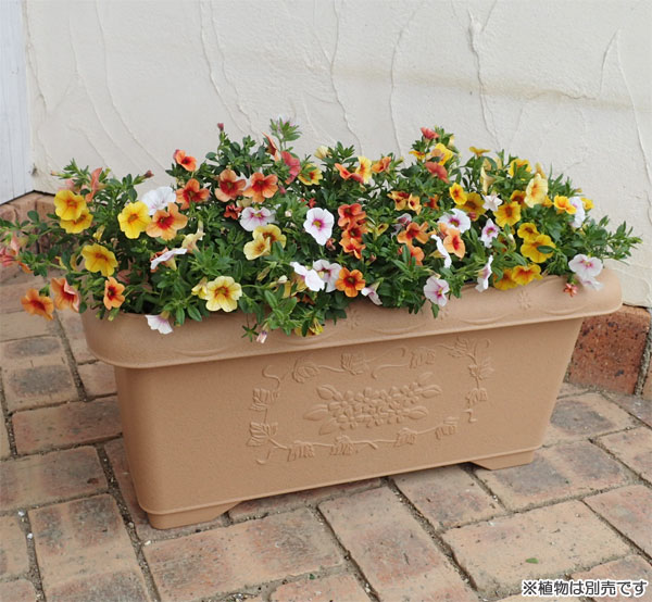 Nシャンティー深型プランター60型サンドブラウン 4個セット