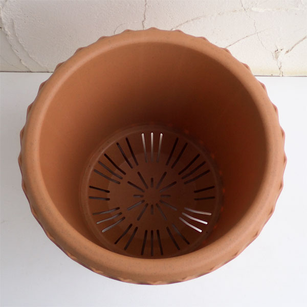 バラ鉢8号(ブラウン)