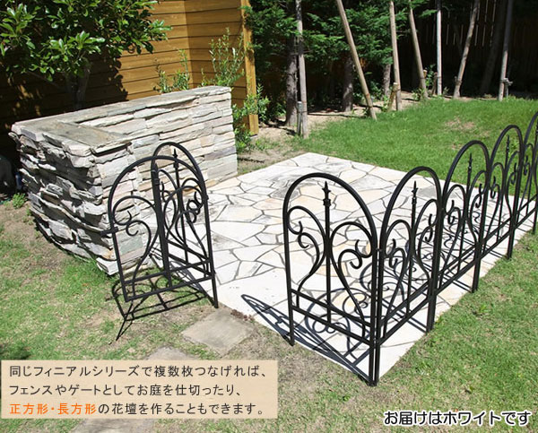 [送料無料]イージーゲートセット フィニアル　ホワイト（IPN-7031G-WHT）