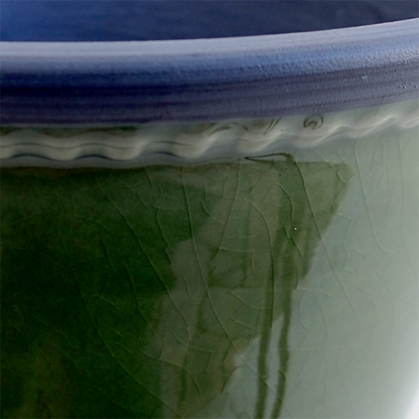 グレーズポット:GP-17 グリーン(直径17cm)