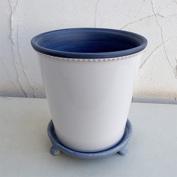 グレーズポット:GP-17 ホワイト(直径17cm)