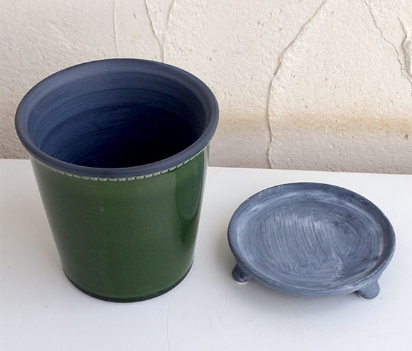 グレーズポット:GP-13 グリーン(直径13cm)