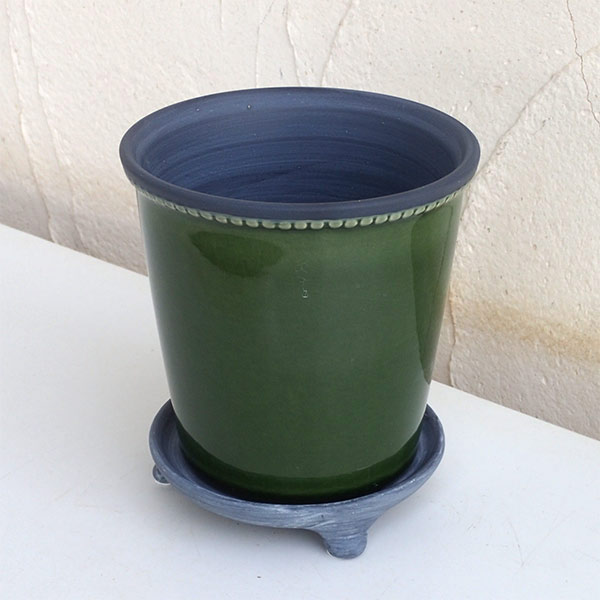 グレーズポット:GP-13 グリーン(直径13cm)