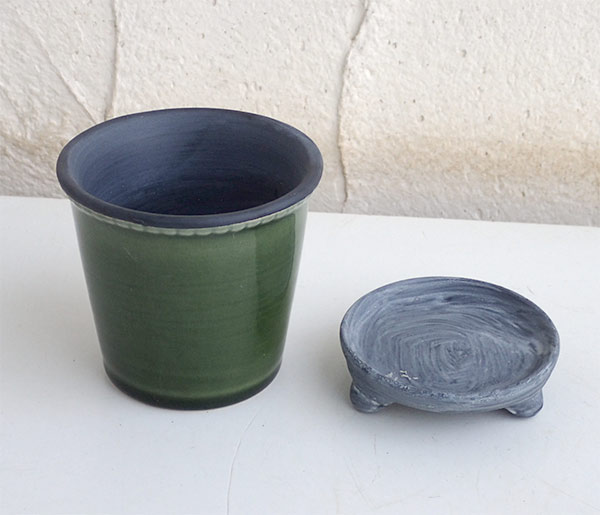 グレーズポット:GP-7 グリーン(直径7.5cm)