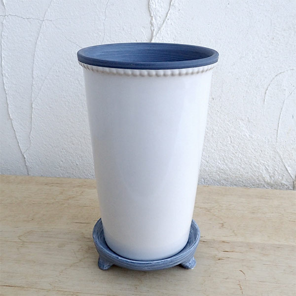 グレーズポット：GPH-11　ホワイト（直径11.5cm）